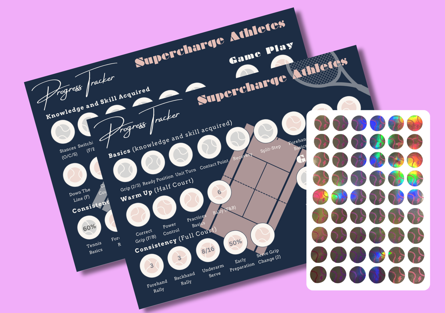 Double Pack Beginner and Improver - Pink Stickers