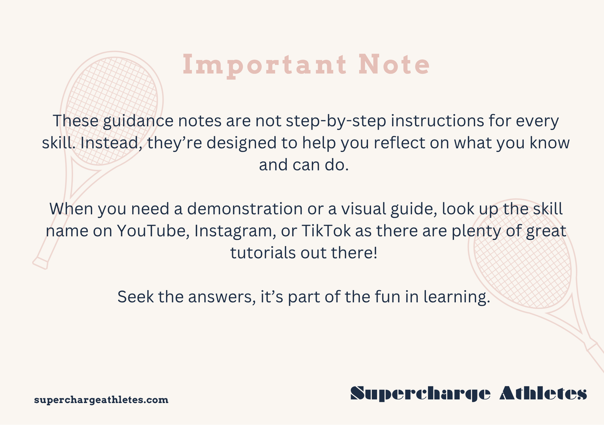 Guidance Notes - Important Note