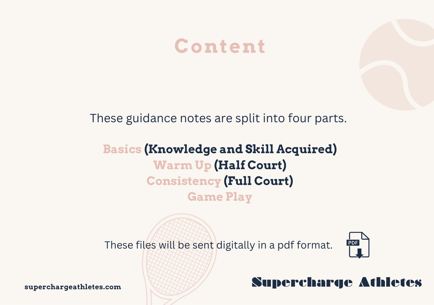 Content for guidance notes