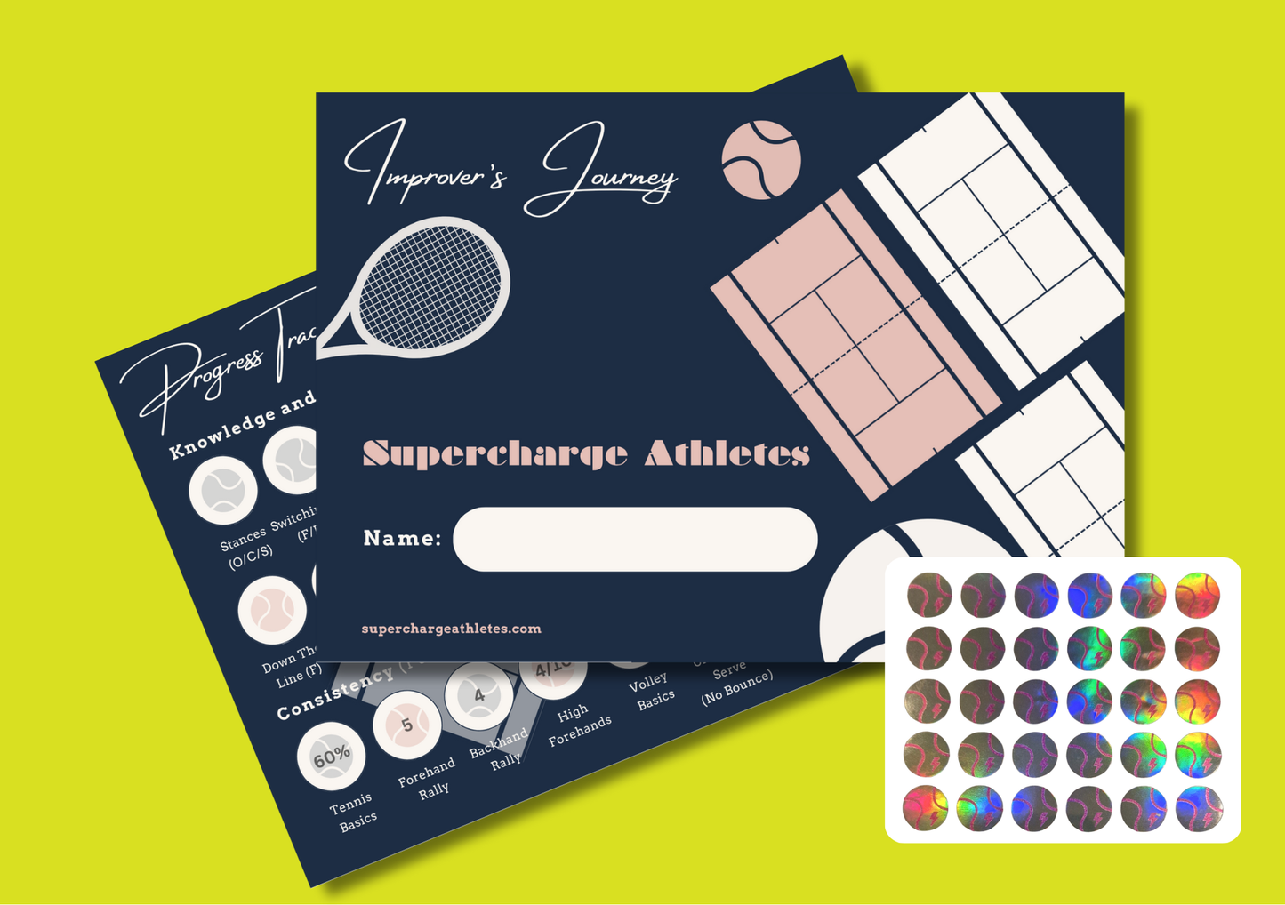 Improvers Journey Pink Stickers